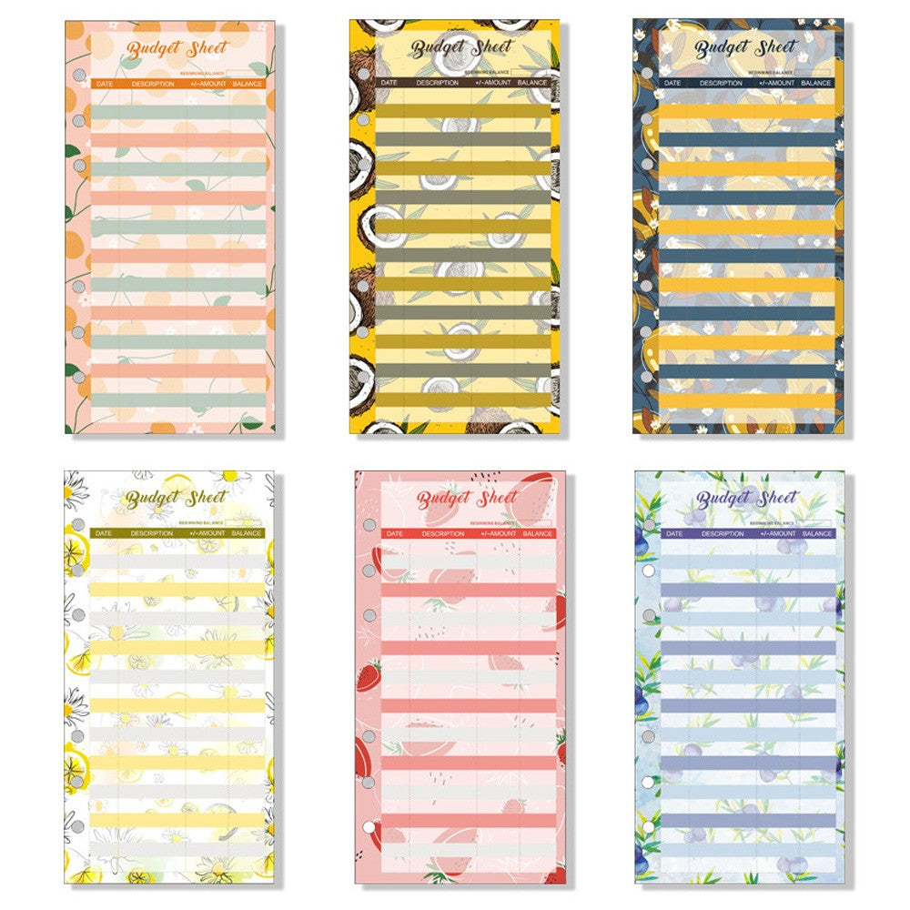 A6 Budget Binder Cash Planner System Organizer with Budget Money Envelopes Grey