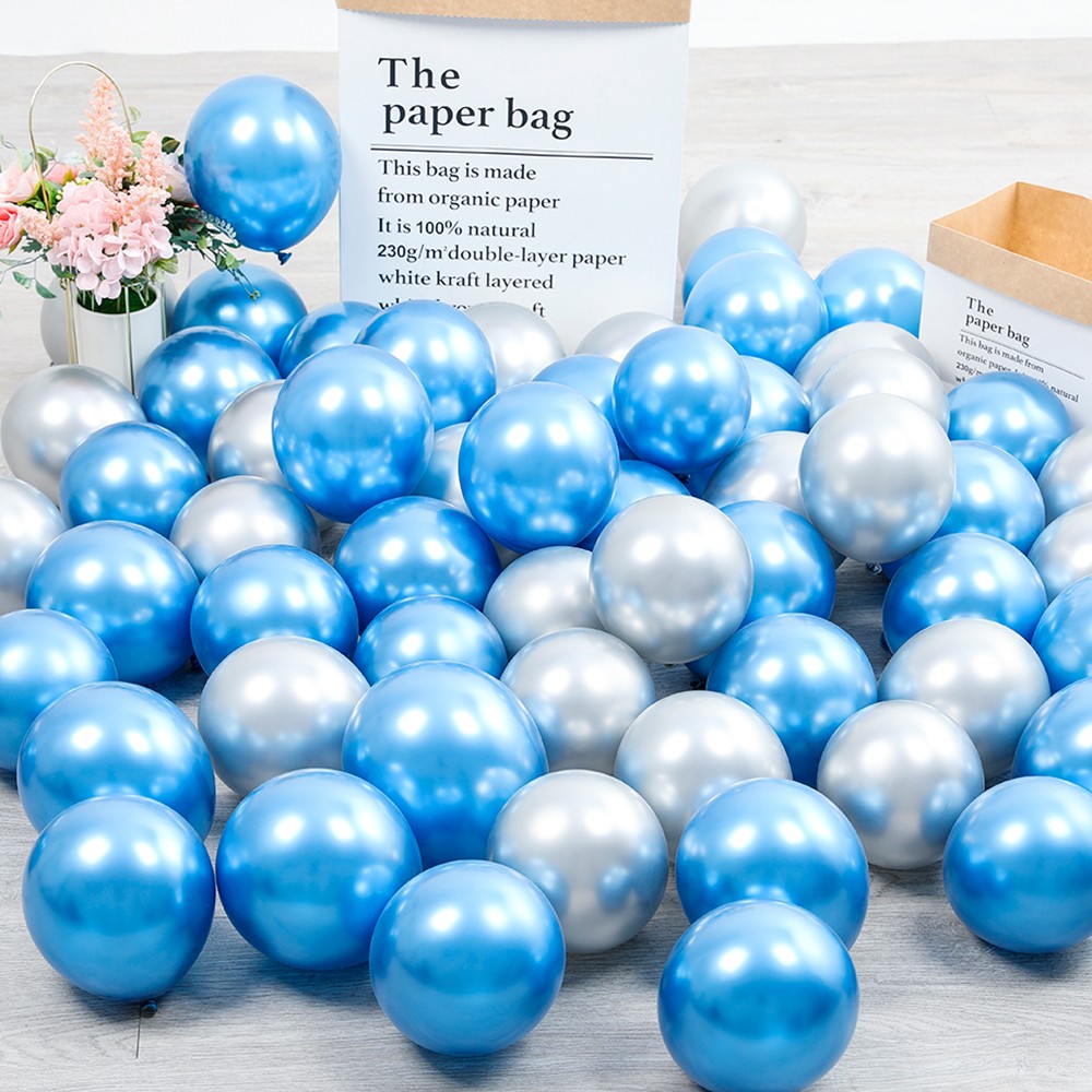 Set of 113Pcs Inflatable Blue Balloon Set Birthday Wedding Party Decor