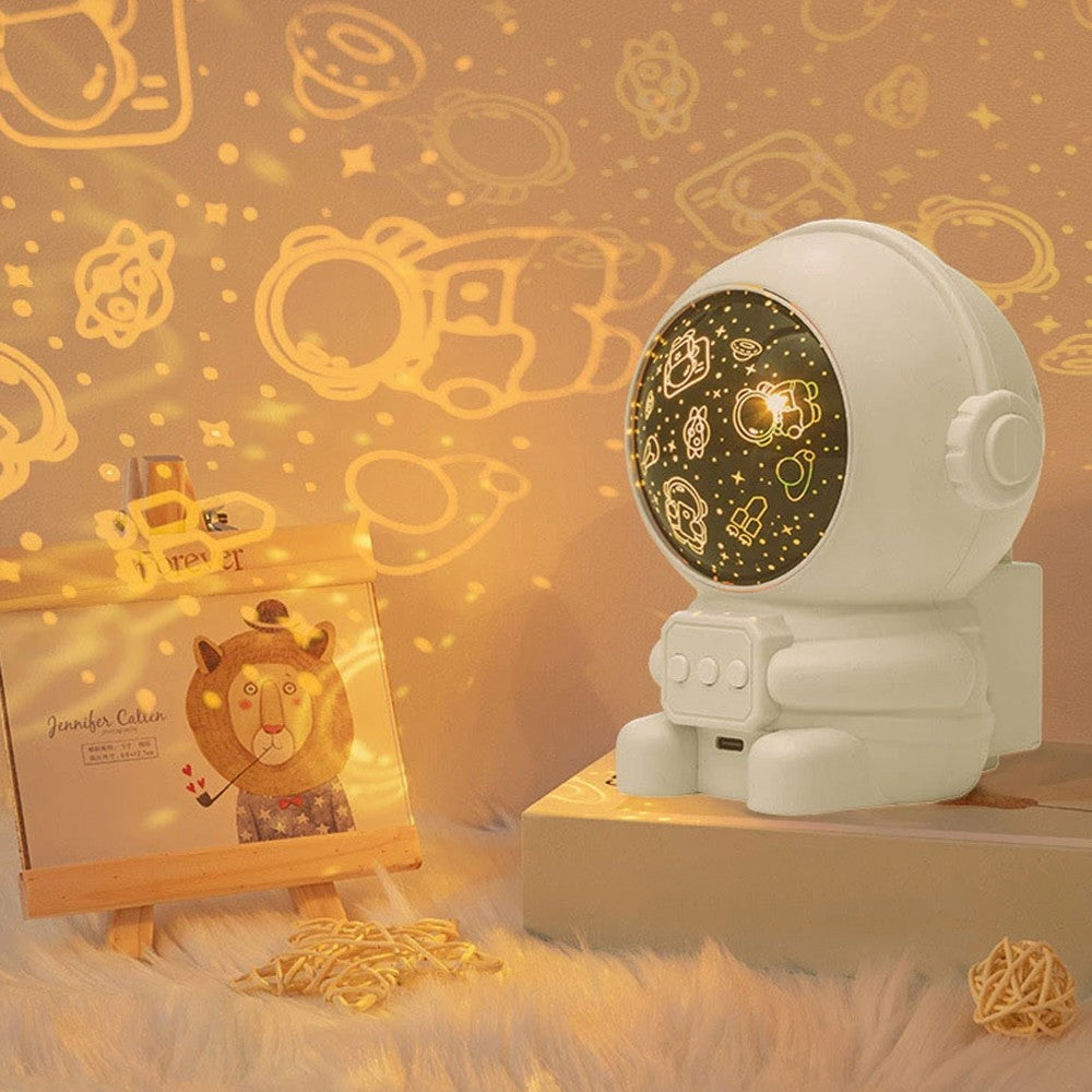 Astronaut Starry Projector Lamp Night Light Bedside Table Lamp with 9 Music