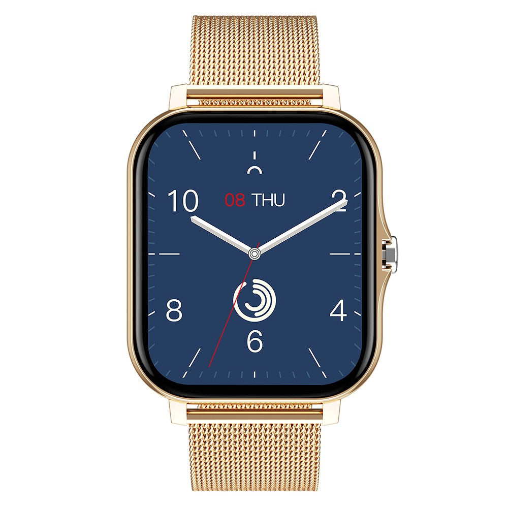 Bluetooth Smart Watch Heart Rate Monitor with Magnetic Charging Cable Gold