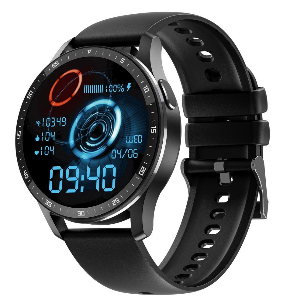 X7 Smart Watch Touch Screen Fitness Tracker with TWS Bluetooth Earphones Black