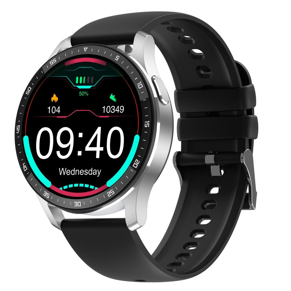 X7 Smart Watch Touch Screen Fitness Tracker with TWS Bluetooth Earphones Silver