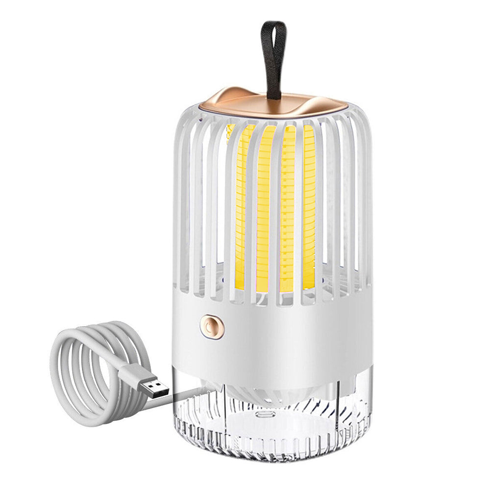 USB Rechargeable Electric Mosquito Killer Lamp Mosquito Zapper Trap White