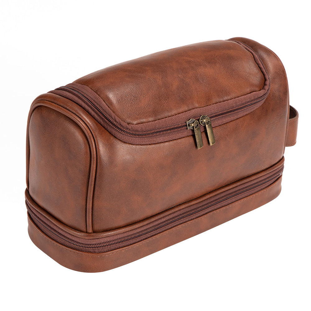PU Leather Travel Makeup Bag Hanging Toiletry Bag Cosmetic Storage Organizer