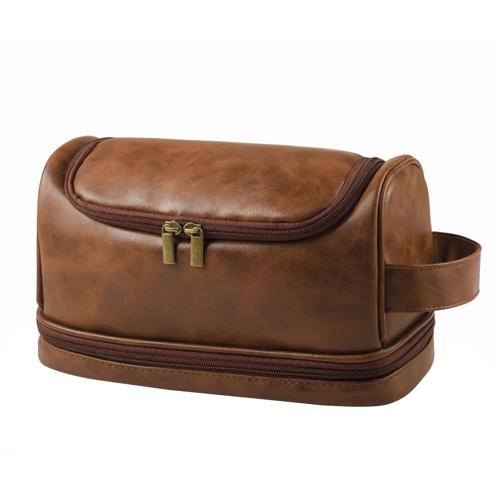 PU Leather Travel Makeup Bag Hanging Toiletry Bag Cosmetic Storage Organizer