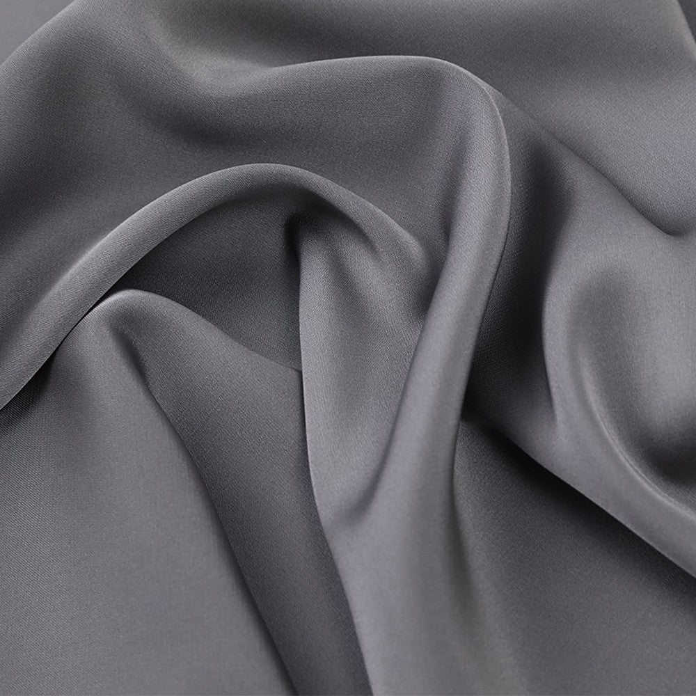 2Pcs 48x74cm Both Sides 100% Mulberry Silk Pillowcase with Hidden Zipper Grey