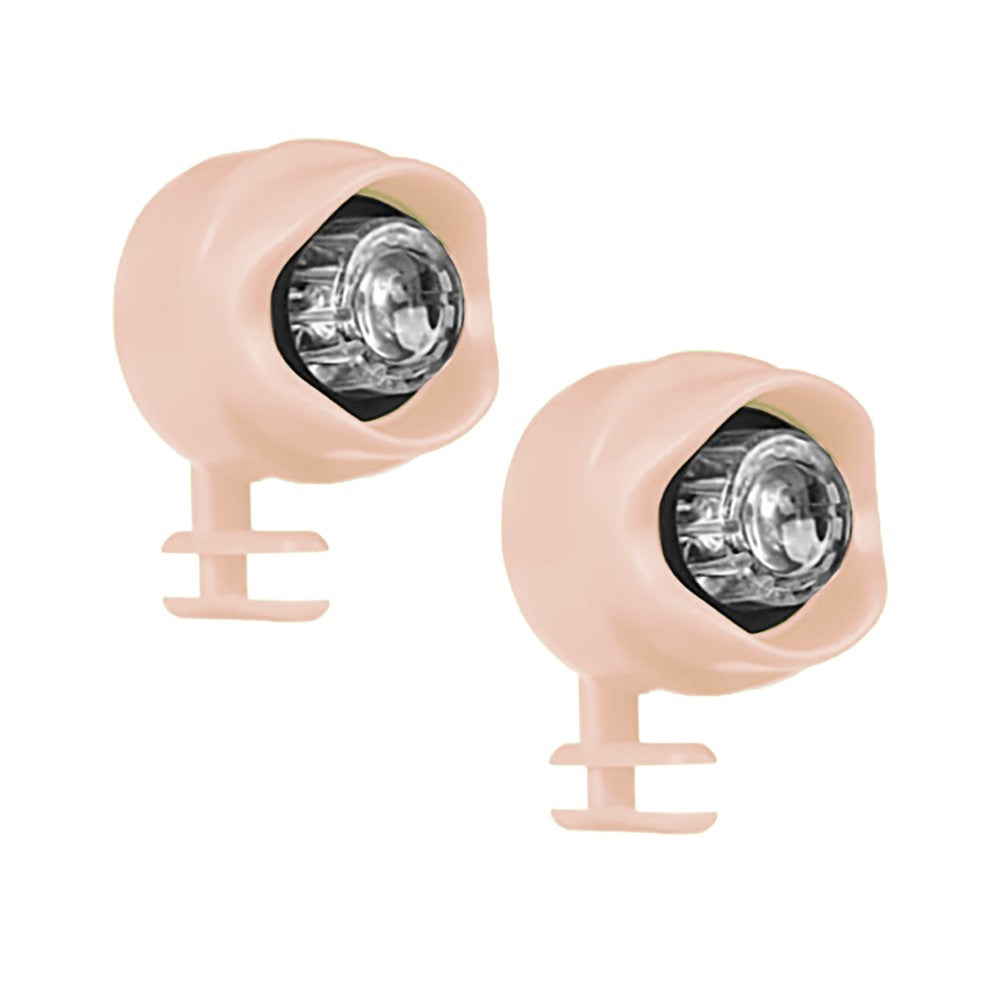 2Pcs Croc Headlights Clogs Light Charms 3 Lighting Modes Shoes Lights - Pink