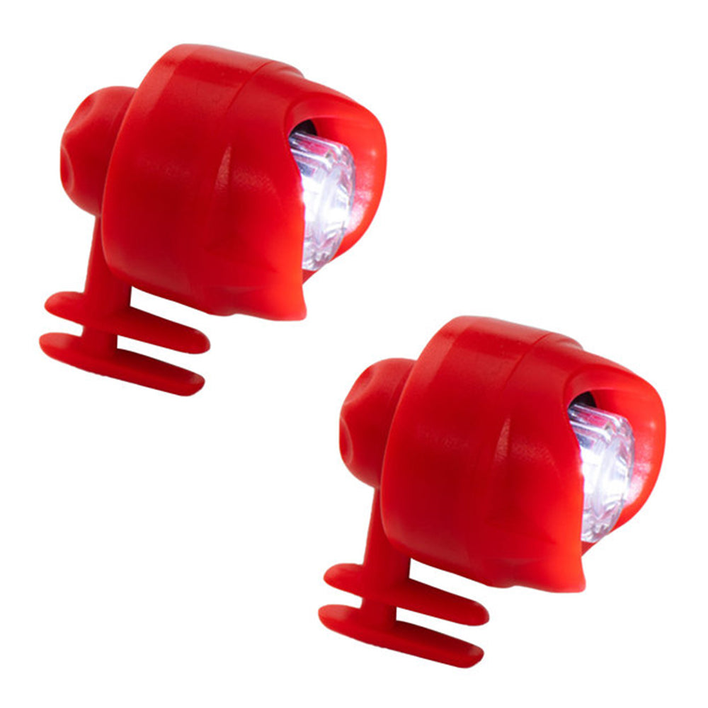 2Pcs Croc Headlights Clogs Light Charms 3 Lighting Modes Shoes Lights Red