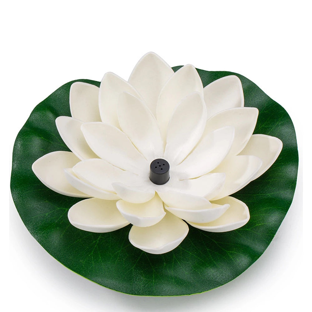 Floating Solar Fountain Pump Lotus Leaf Water Pump White