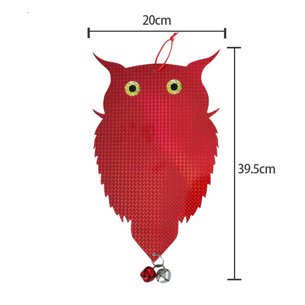 1 X Owl Shape Double Sided Reflective Bird Repellent Bird Scare Garden Accessory
