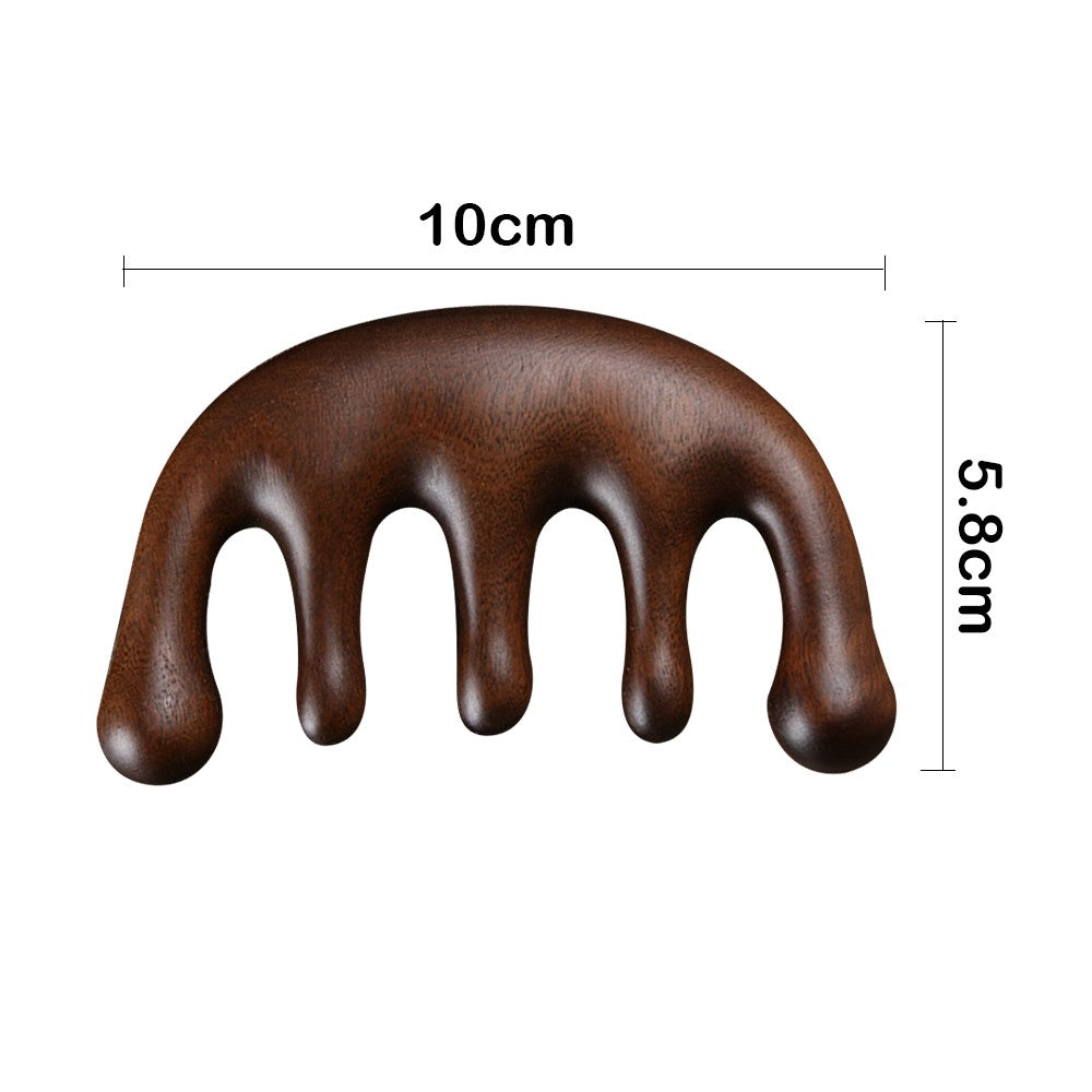 Natural Sandalwood Comb Wide Teeth Comb Hair Comb Scalp Meridians Massage Comb