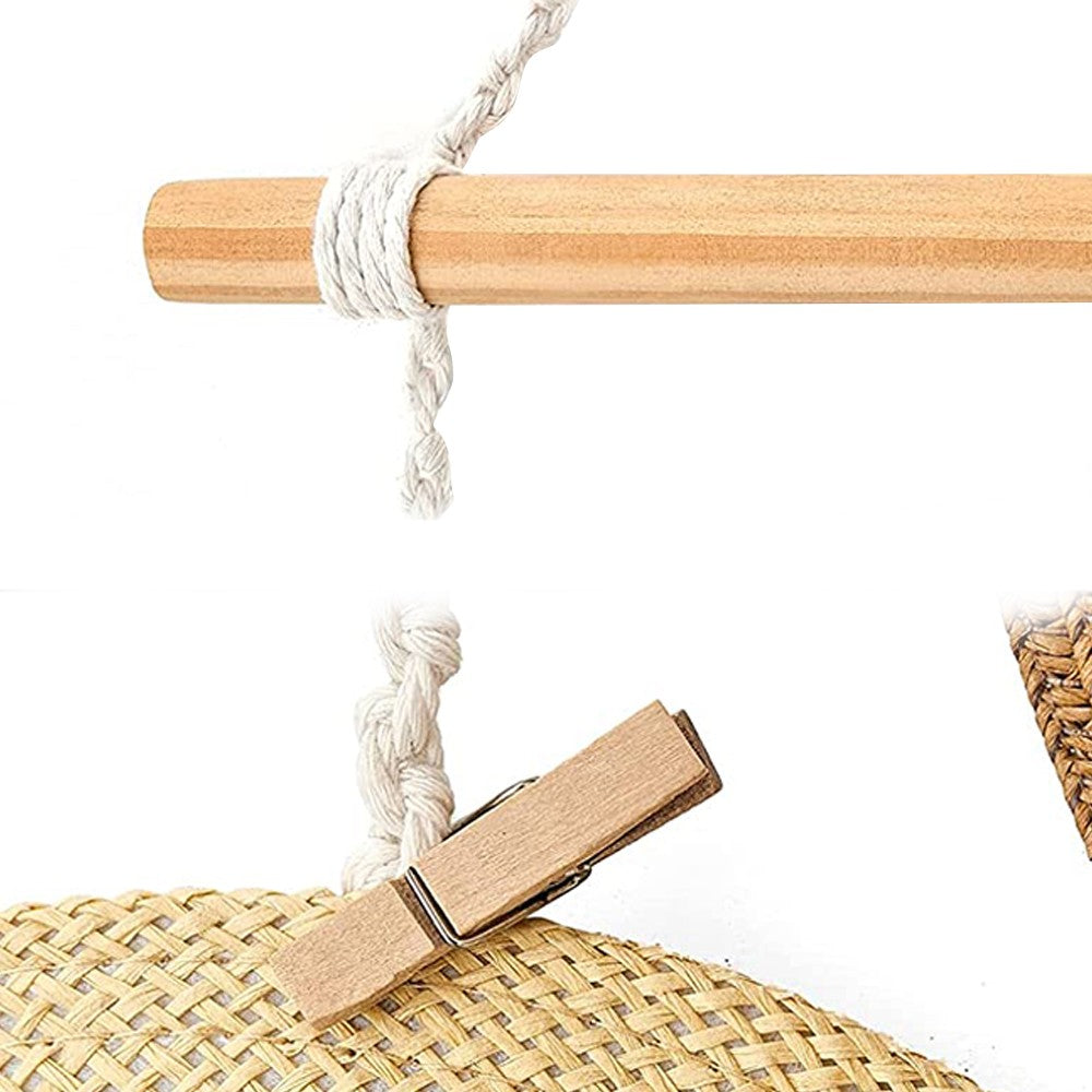 Three Tassel Style Boho Hat Display Rack Caps Holder Hat Storage Hanging Rope