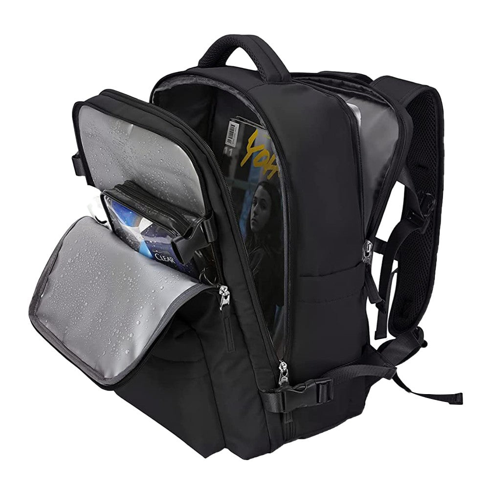 Travel Duffel Bag Sport Backpack Rucksack Hiking Bag with Shoe Compartment Blue