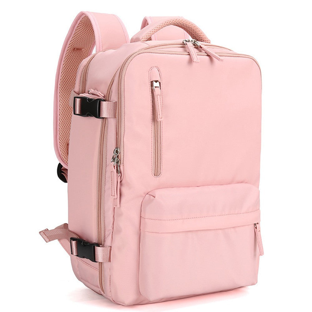 Travel Duffel Bag Sport Backpack Rucksack Hiking Bag with Shoe Compartment Pink