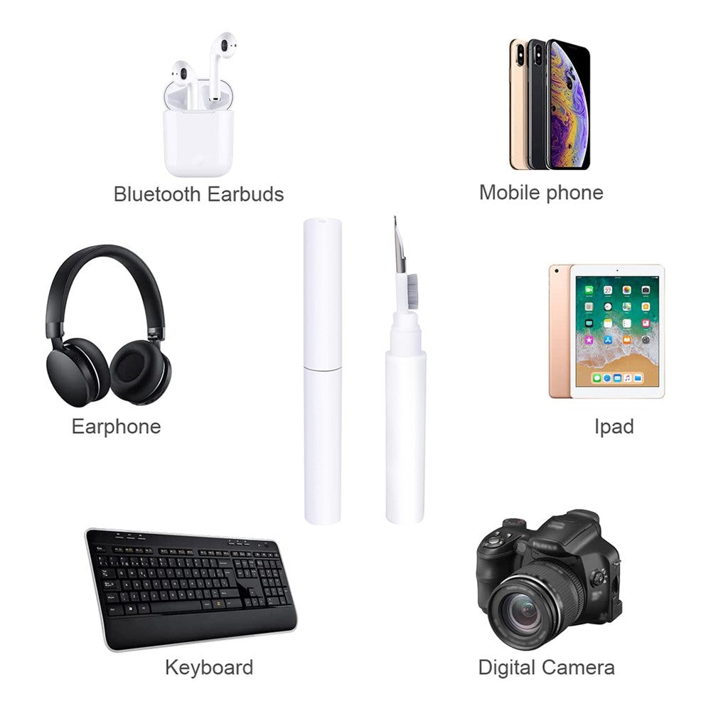 2Pcs 3 in 1 Bluetooth Earbuds Cleaning Pen Multifunction Cleaner Kit with Brush