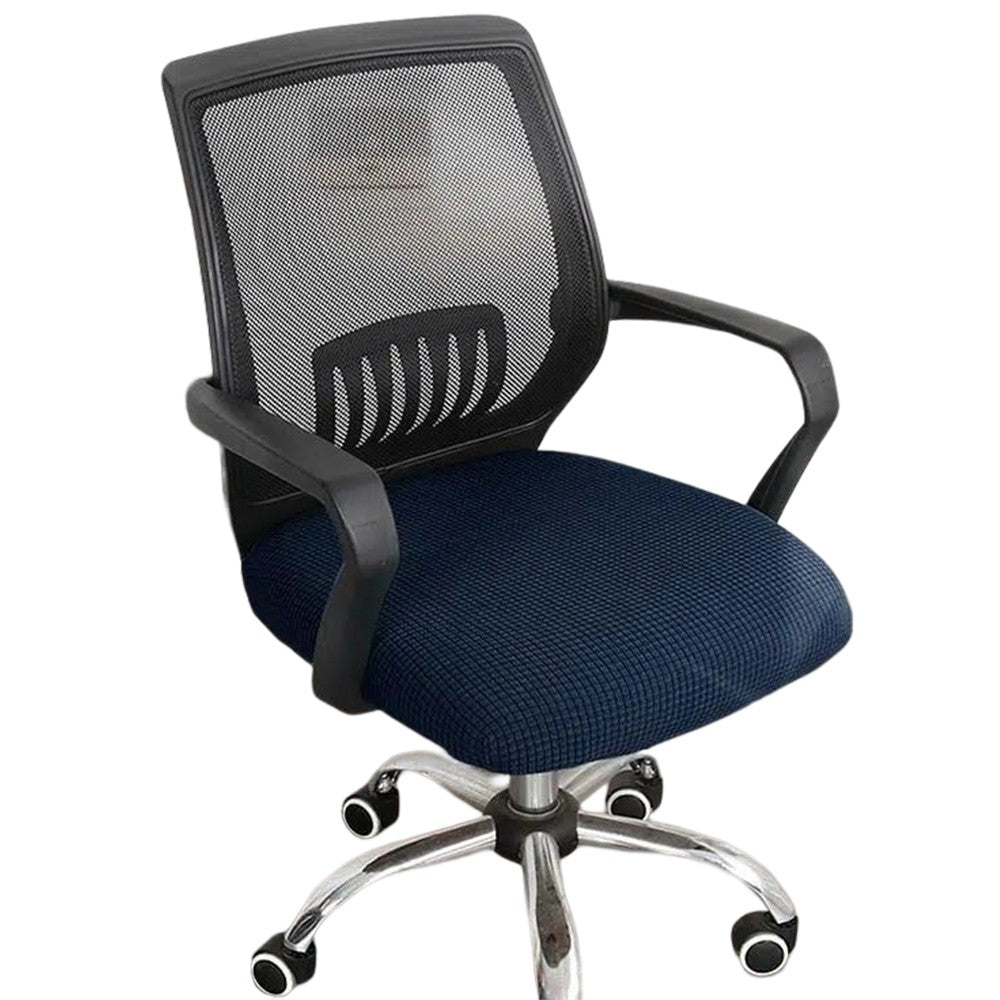1 X Office Chair Covers Stretch Elastic Office Chair Slipcover Seat Navy Blue
