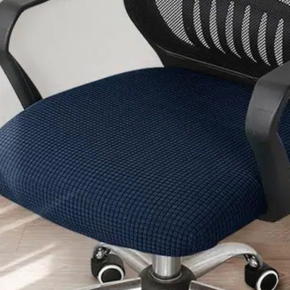 1 X Office Chair Covers Stretch Elastic Office Chair Slipcover Seat Navy Blue