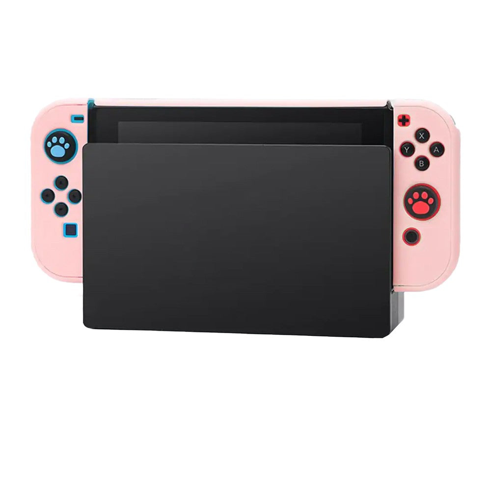 For Nintendo Switch Dockable Case Protective Cover Console JoyCon Grip Case Pink