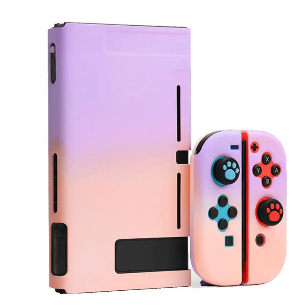 For Nintendo Switch Dockable Case Protective Cover Console JoyCon Grip Case Purple