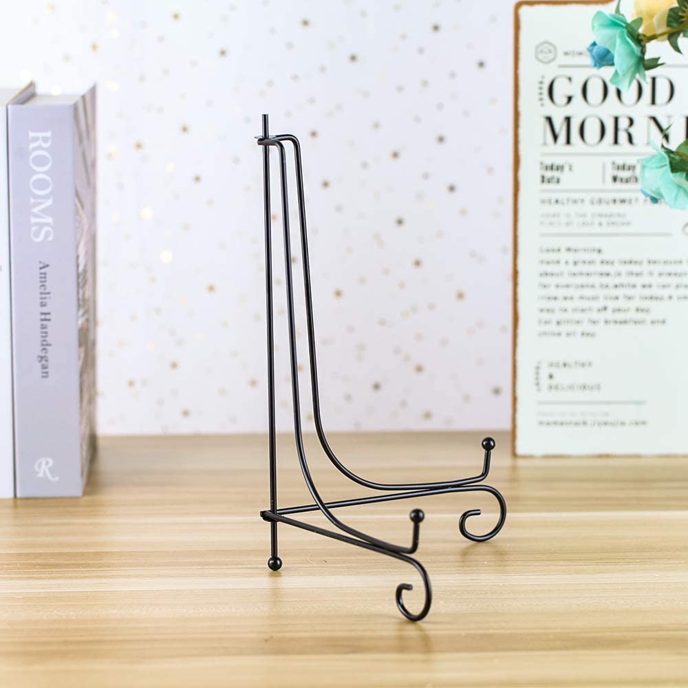 2Pcs 10 Inch Plate Iron Display Stand Easel Display Rack Photo Frames Holder Book Display Stand