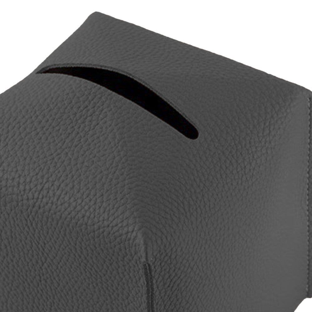Square PU Leather Tissue Box Tissue Dispenser Napkin Storage Boxes Black