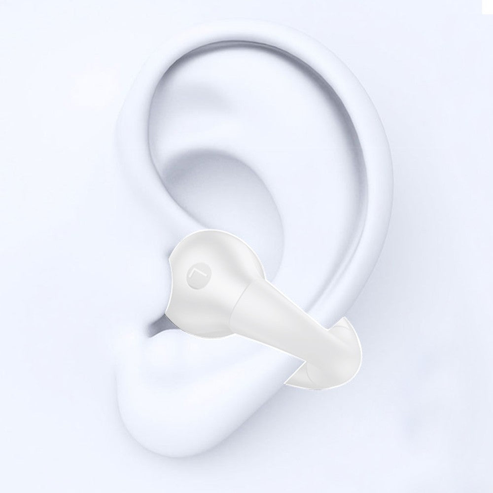 Bluetooth 5.3 Bone Conduction Headphones Ear Clip On Wireless Headphones Open Ear Headphones White