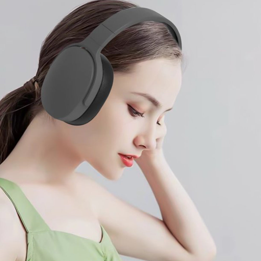 Bluetooth Headset Foldable Wireless Headphones Stereo Over Ear Headphone Black