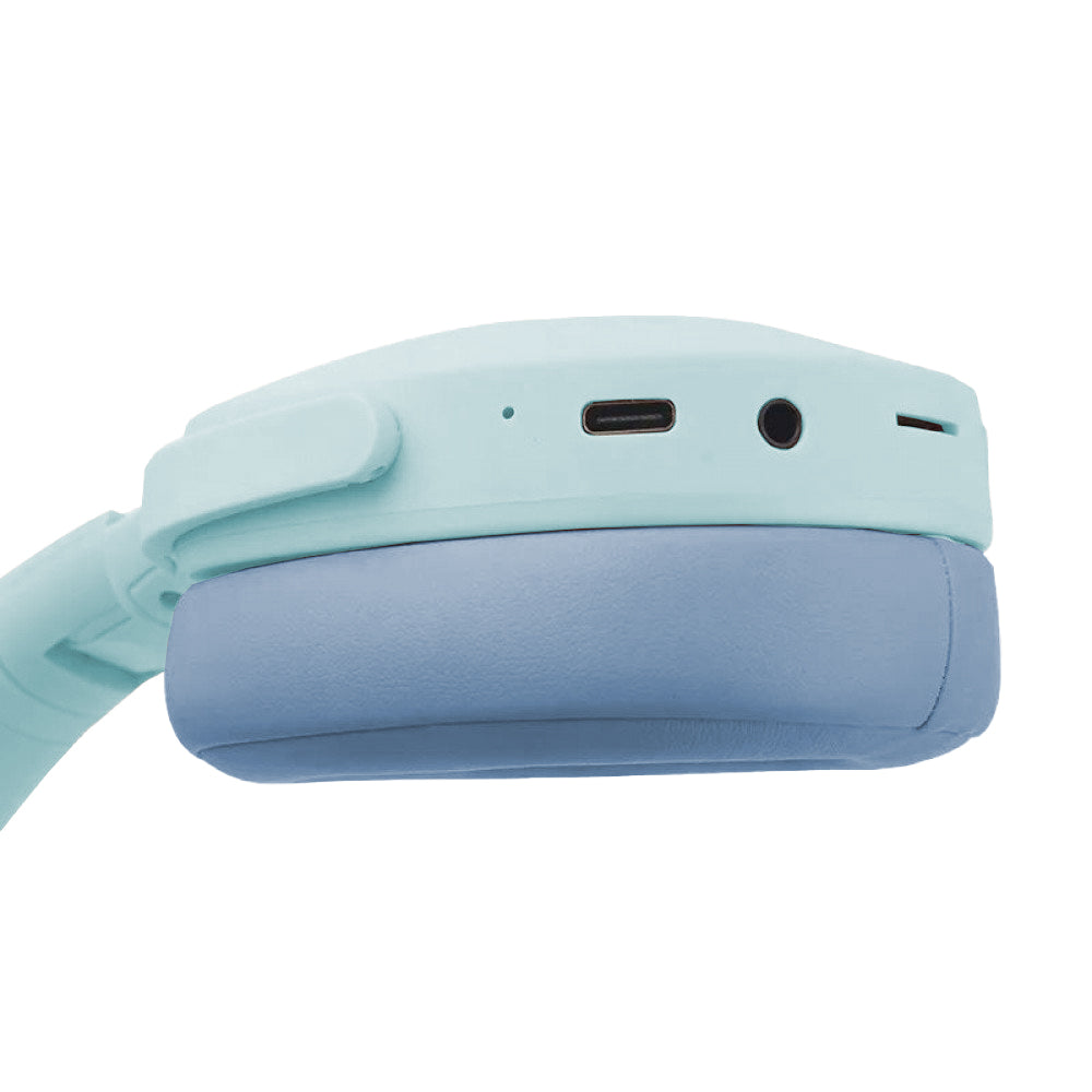 Bluetooth Headset Foldable Wireless Headphones Stereo Over Ear Headphone Blue