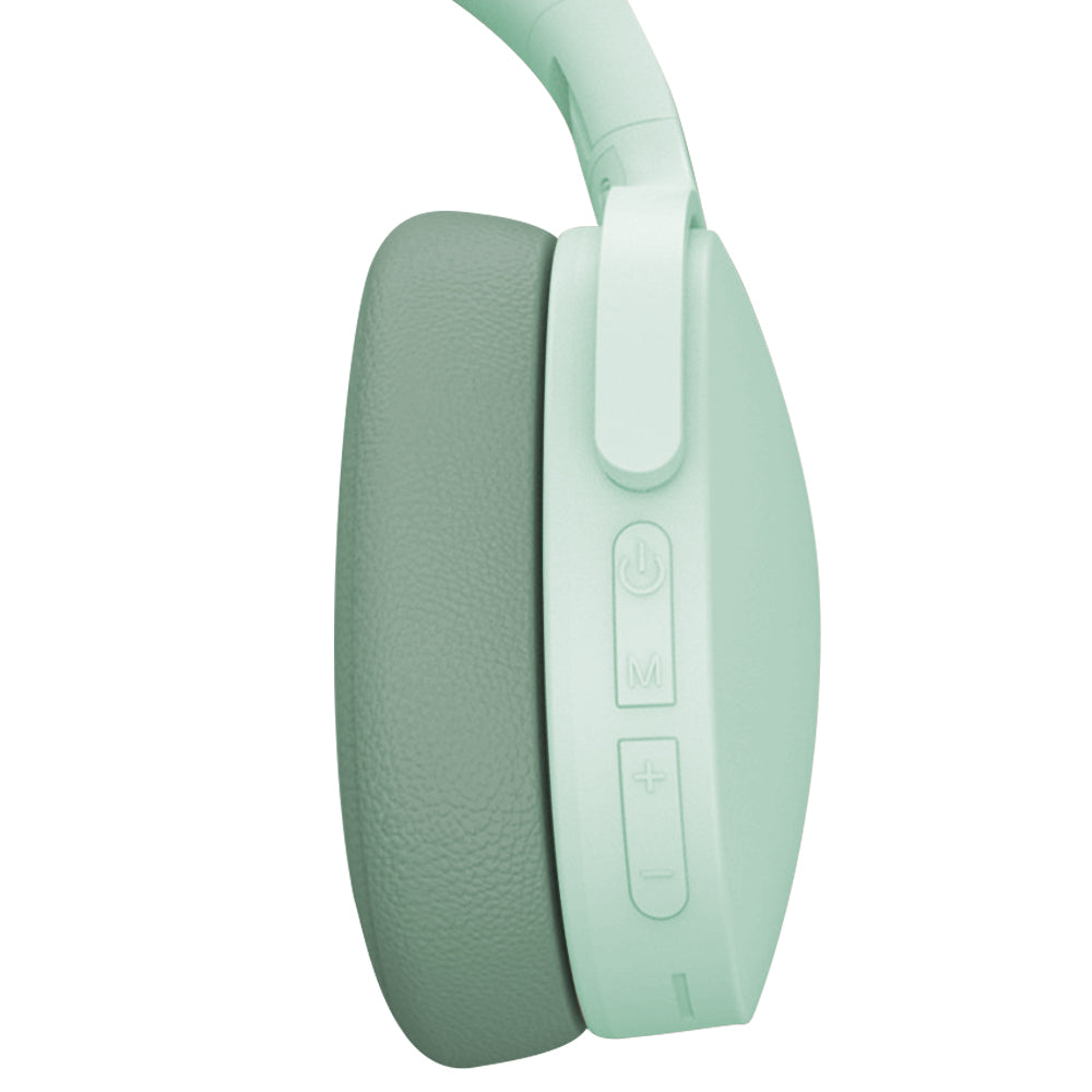Bluetooth Headset Foldable Wireless Headphones Stereo Over Ear Headphone Green