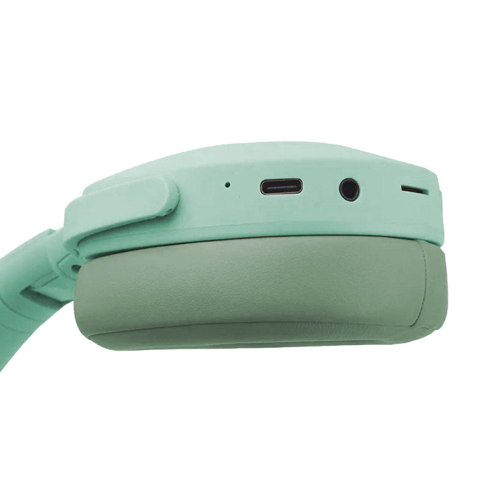 Bluetooth Headset Foldable Wireless Headphones Stereo Over Ear Headphone Green