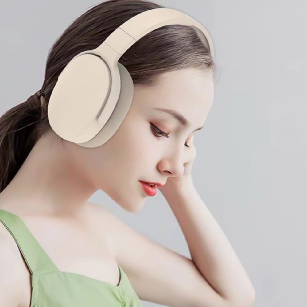 Bluetooth Headset Foldable Wireless Headphones Stereo Over Ear Headphone Khaki