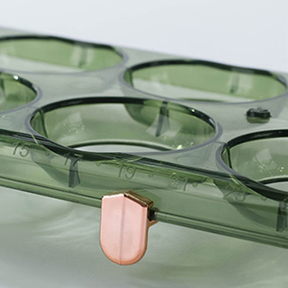 3-Layer 30 Grid Refrigerator Egg Holder Flip Egg Storage Container Rack Reusable Egg Organizer Green