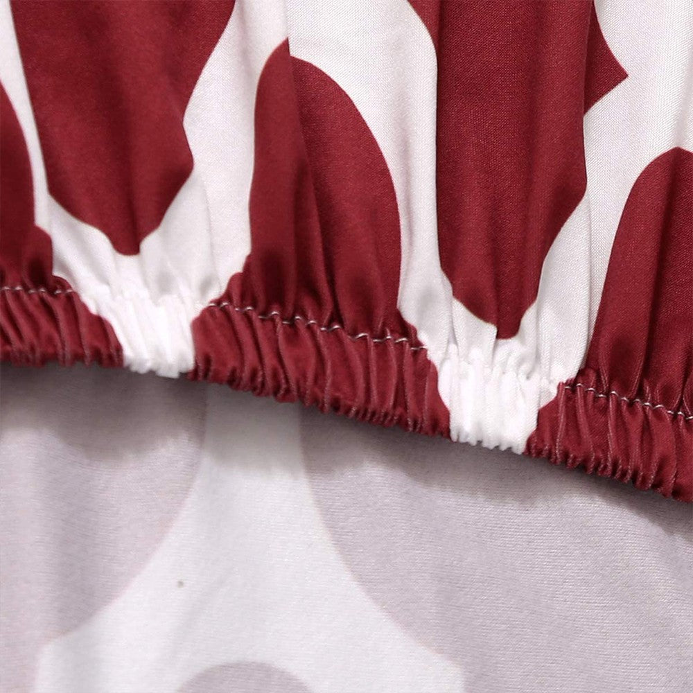 2 X Stretch Chair Covers Slipcovers Elastic Dining Chair Protector Cover Red