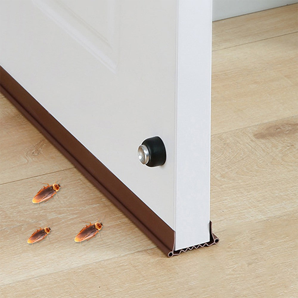96cm Door Draft Stopper Under Door Gap Sealing Strip Door Bottom Seal Strips Brown