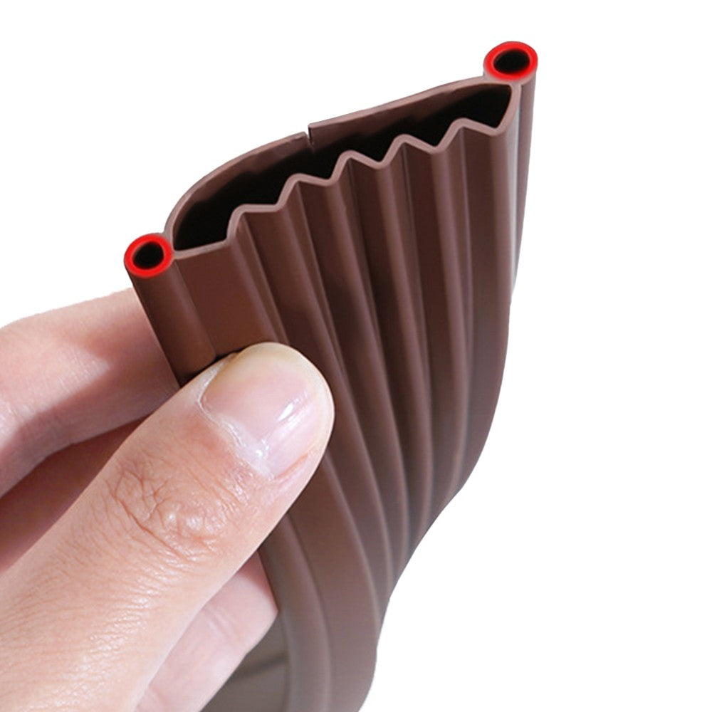 96cm Door Draft Stopper Under Door Gap Sealing Strip Door Bottom Seal Strips Brown