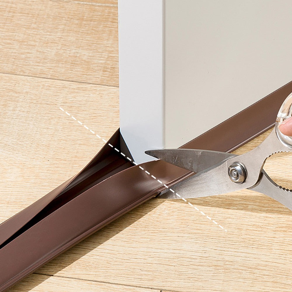 96cm Door Draft Stopper Under Door Gap Sealing Strip Door Bottom Seal Strips Brown