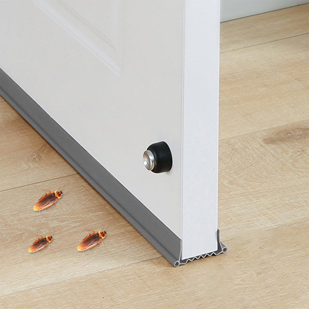 96cm Door Draft Stopper Under Door Gap Sealing Strip Door Bottom Seal Strips Grey