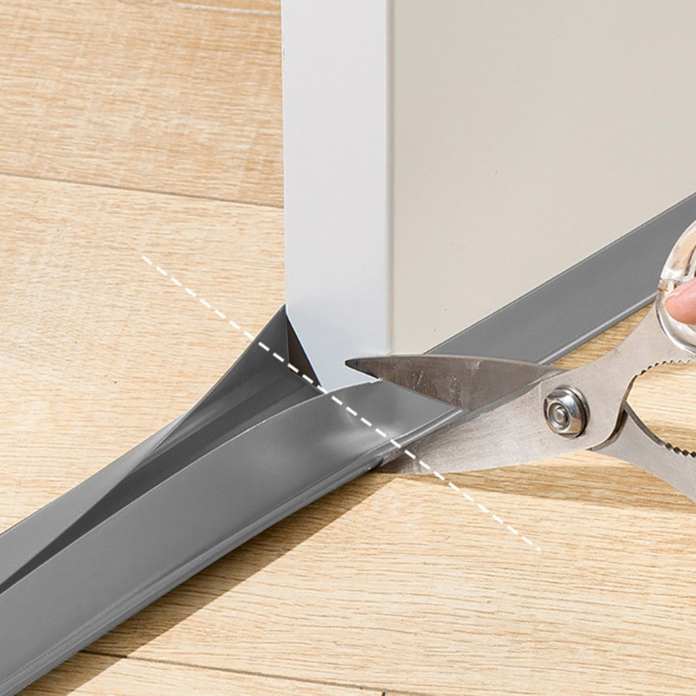 96cm Door Draft Stopper Under Door Gap Sealing Strip Door Bottom Seal Strips Grey