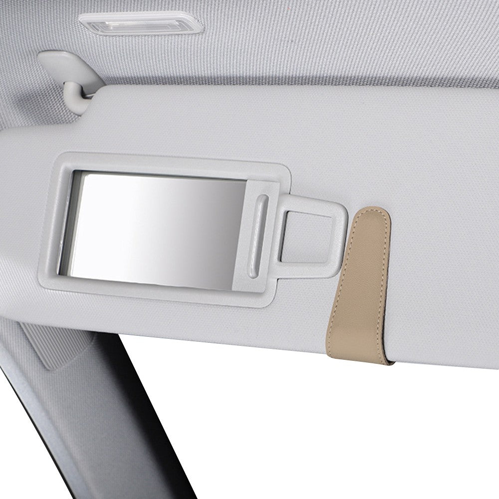 Magnetic Eyeglass Holder PU Leather Sunglass Clip Car Interior Accessories for Car Visor Nude