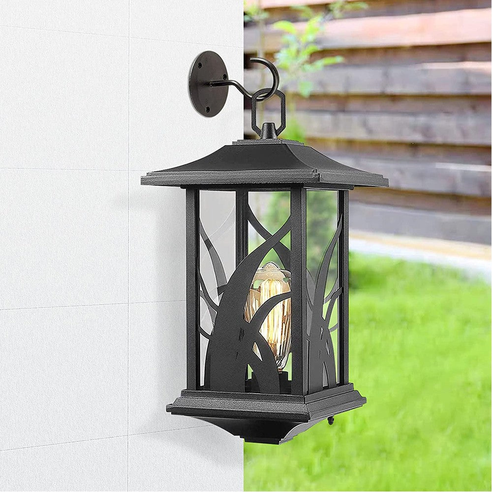 2Pcs Ceiling Hooks for Hanging Plants Iron Bird Feeders Bracket Wind Chimes Hanger Black