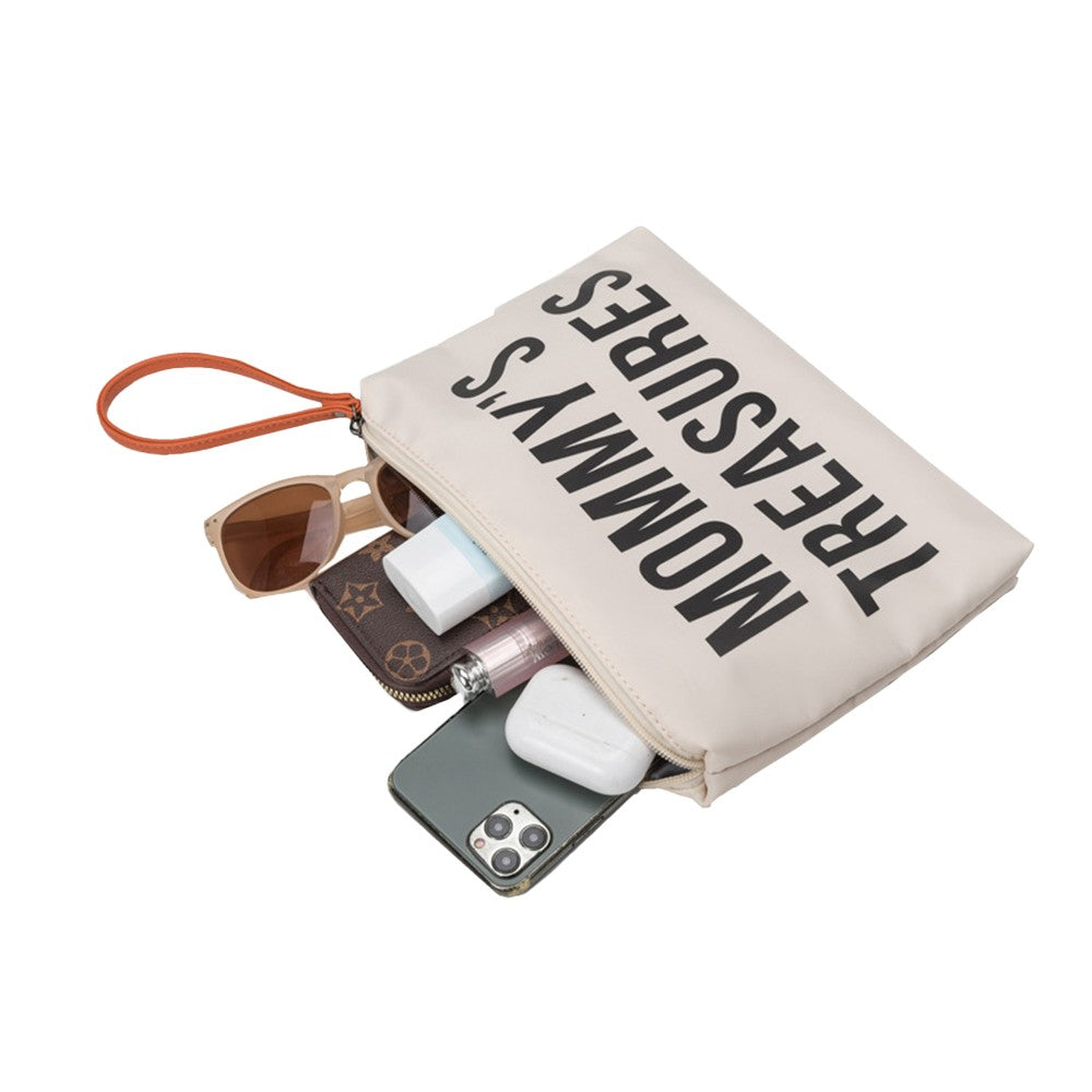 Set of 3Pcs Large Capacity Diaper Tote Bag Mommy Bag Hospital Bag Travel Overnight Bag with Shoulder Strap Beige