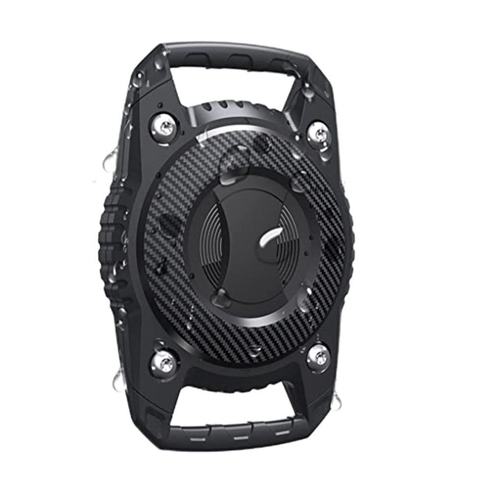 For Apple AirTag Dog Collar Holder Full Cover Tracker Protective Case with Key Ring Black