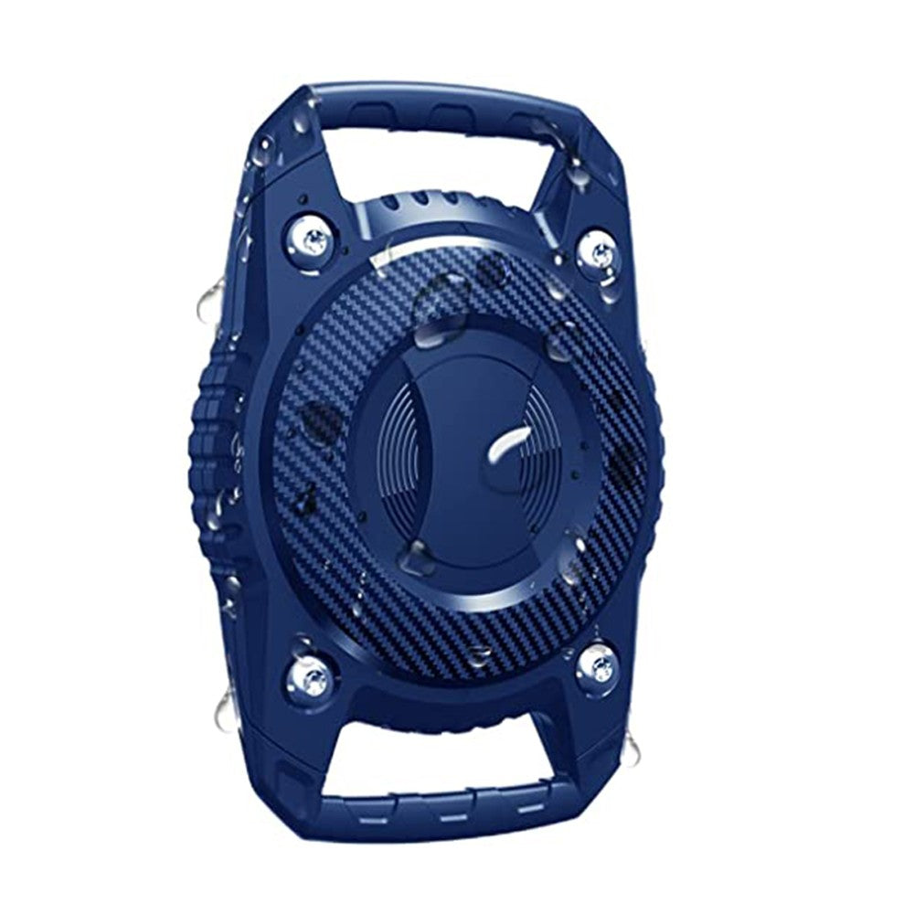 For Apple AirTag Dog Collar Holder Full Cover Tracker Protective Case with Key Ring Royal Blue