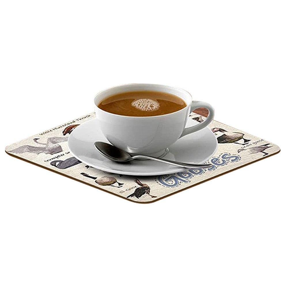6Pcs Funny Bird Pun Coasters Drink Coasters Non Slip Coffee Cup Mats Mug Pad