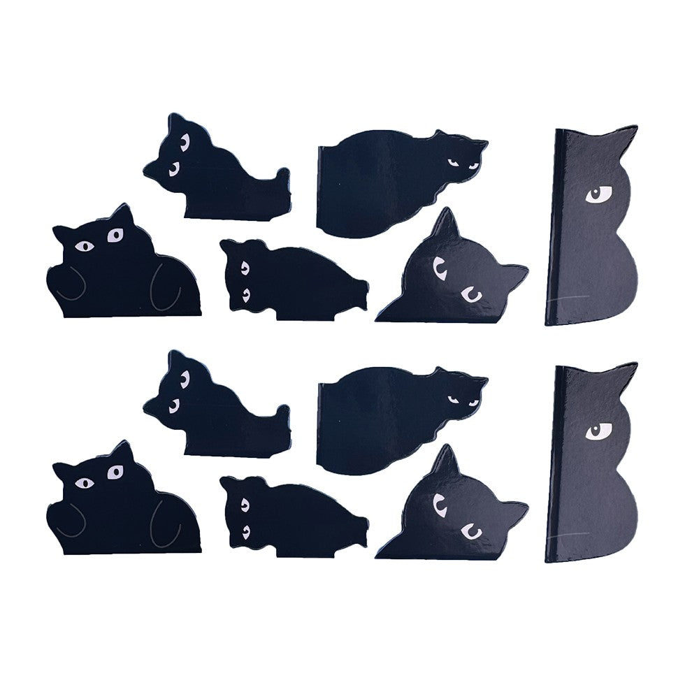 2 X Set of 6Pcs Cute Cat Magnetic Bookmarks Book Page Clips Magnet Book Markers for Book Lovers