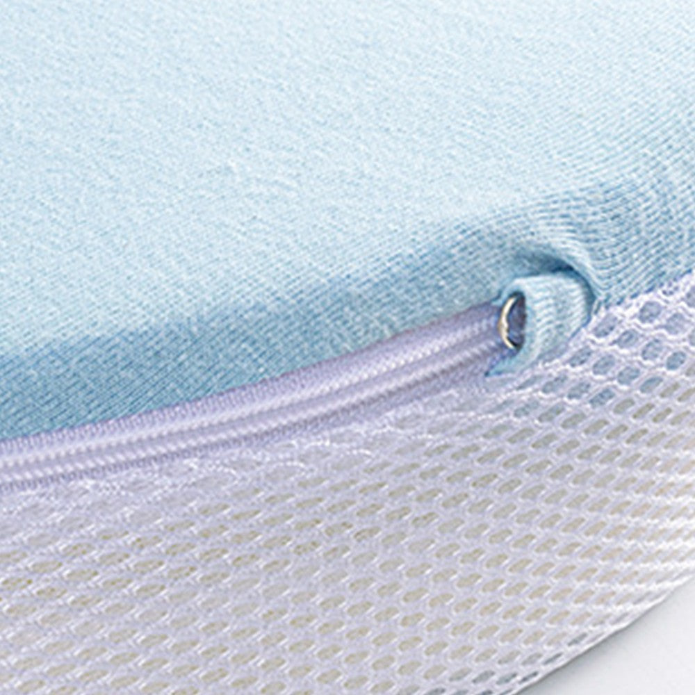 Leg Pillow Memory Foam Knee Pillow Support Pillow for Side Sleepers with Strap Blue