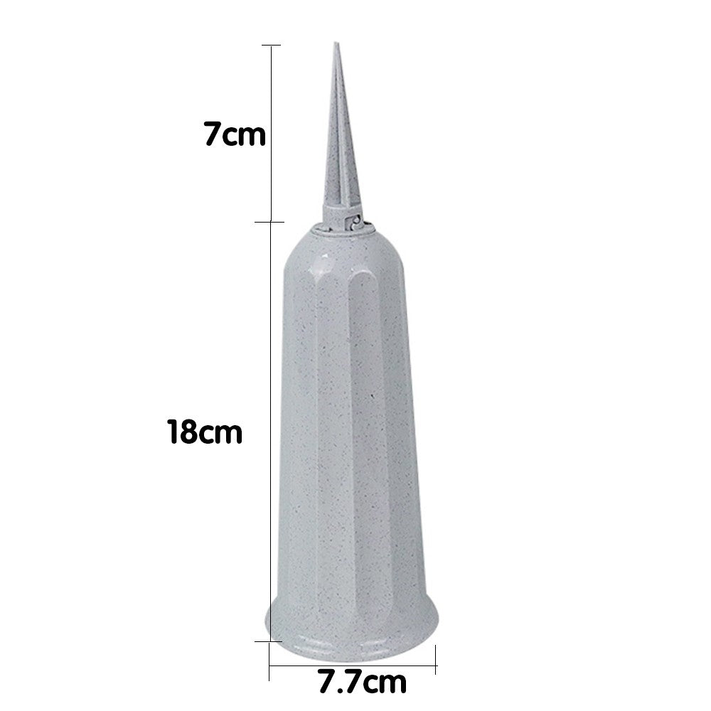 8Pcs Grey Cemetery Memorial Vase with Spikes Grave Ground Stake Vase Resin Cones Flowers Holder for Grave Decoration