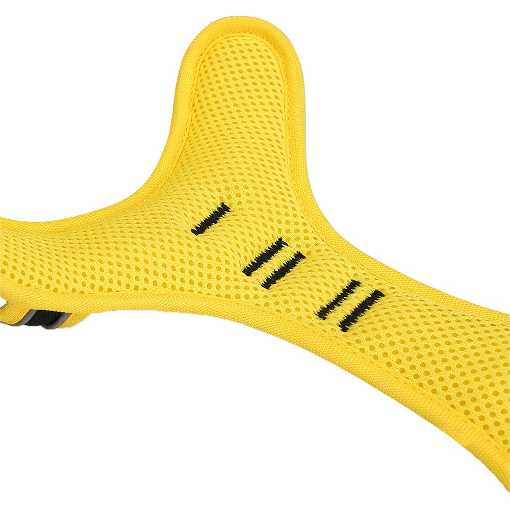 No Pull Dog Harness and Leash Set Adjustable Reflective Pet Vest Yellow M