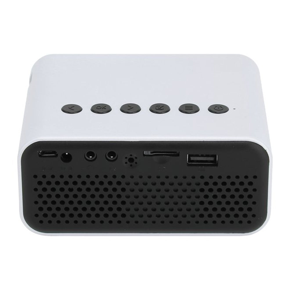 240P Portable USB Mini Projector Home Projector Movie Video Projector White