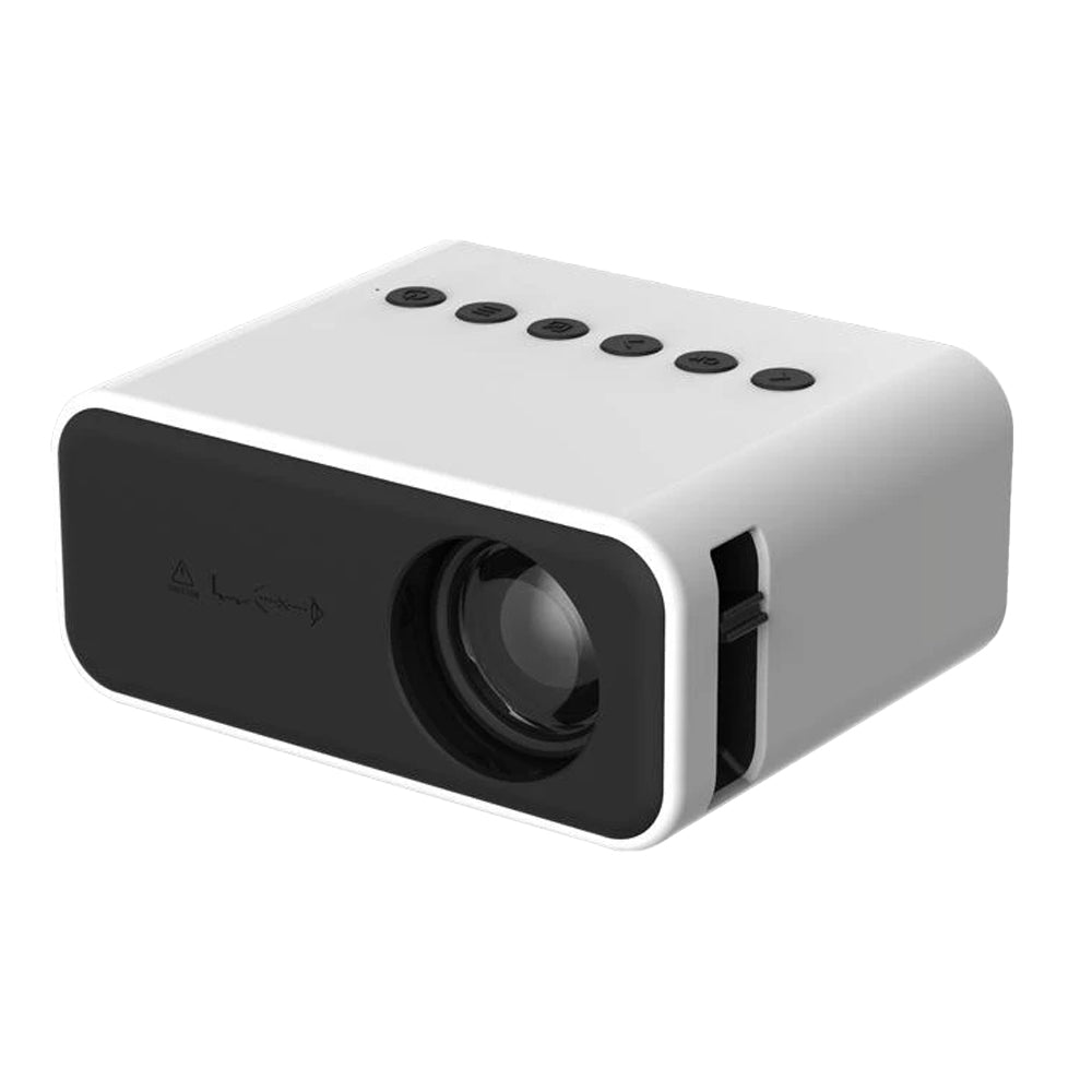 240P Portable USB Mini Projector Home Projector Movie Video Projector White